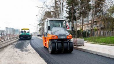 Malatya'da Çevre Yolu Üzerinde Asfalt Çalışmaları Sürüyor