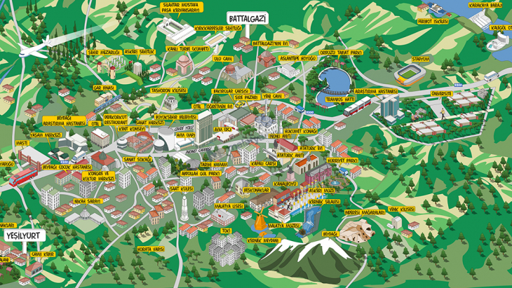 Malatya Turizm Haritası